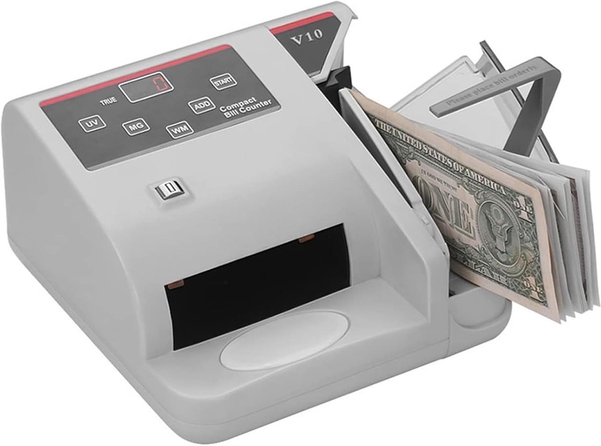 Geld Teller Machine - Draagbare Mini Cash Bankbiljet Bill Telapparaat met Valse Detectie