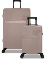 BHPPY Kofferset 2 delig - Handbagage koffer 28L - Reiskoffer 86L - TSA slot - Signature kofferset Ginger Brown