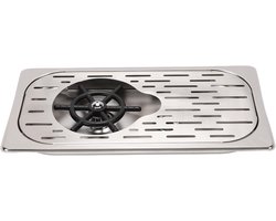 Glazenspoeler - Bekerwasser Afvoer - Snel Glazen Reinigen - Hoge Druk Sproei - 39x22.5x9.5 cm - Zilver