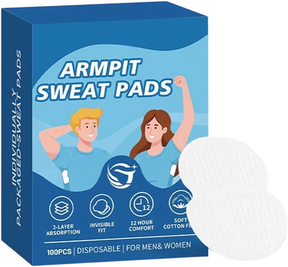 Zweetpads Oksels - Absorberende Doekjes - Kleding Beschermen - Zelfklevend Discreet - 100 Stuks - Onzichtbaar