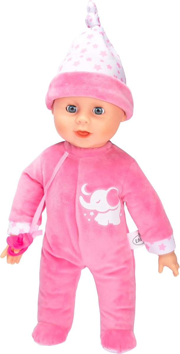 Laura Snoezelbaby 38 cm met Ademhaling Slaapliedje en Babygeluidjes Zacht Lichaam Slapende Ogen 18 Maanden + — afbeelding 5