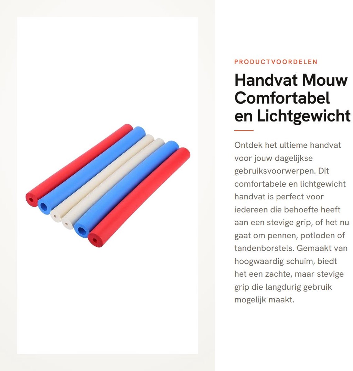 Dailygoods- Handvat Lichtgewicht Antislip - Schuim Handgreep - Duurzaam voor Gebruik - Ergotherapie/Fysiotherapie - Comfortabele Grip - Veilig en Niet Giftig
