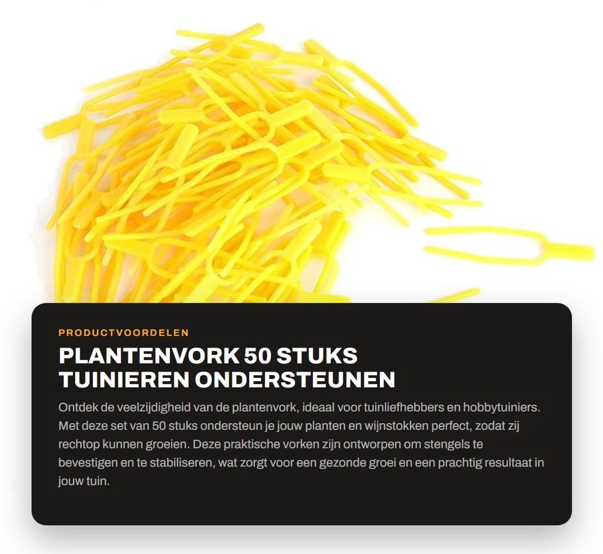 Dailygoods- Plantenvork 50 Stuks - Tuingereedschap - Ondersteunen - Bevestigingsklem - Wijnstokken - Stengels - Rechtop Groeien