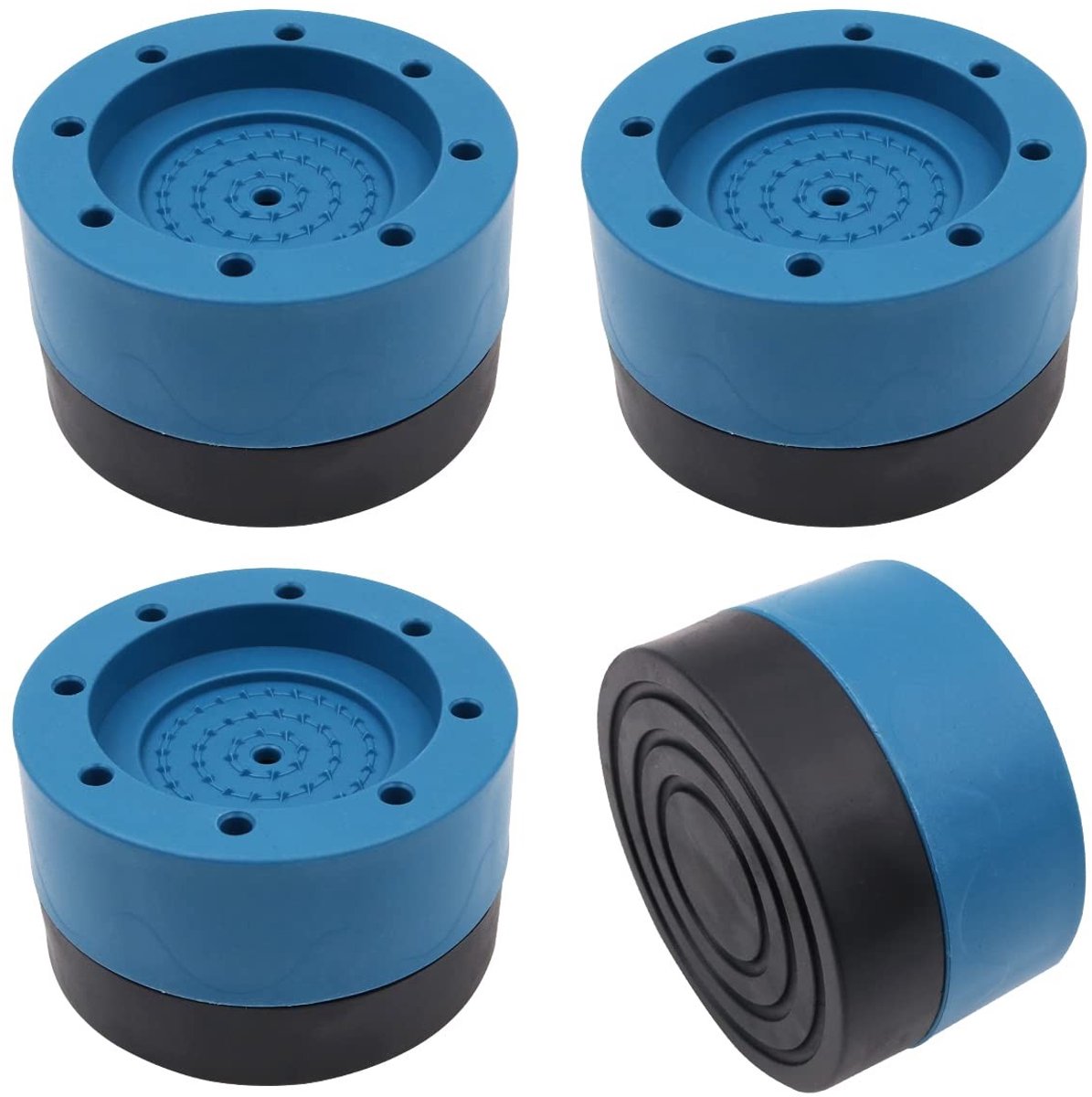 Dailygoods- Antivibratie Pads 4 Stuks - Geluiddichte Voeten - Wasmachine/Droger Stabilisatie - Ondersteuning Kit - PVC/Rubber Materiaal - Eenvoudig te Gebruiken - Schokabsorberende Pads