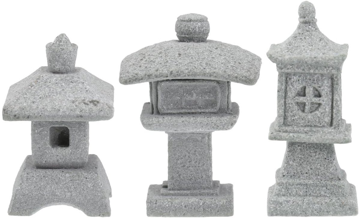 Dailygoods- Stenen Lantaarn - Decoratieve Sculptuur - Japanse Tuinbeelden - Miniatuur Ornamenten - Tuindecoratie Figuren - Micro Landschapsfiguren - Zandsteen