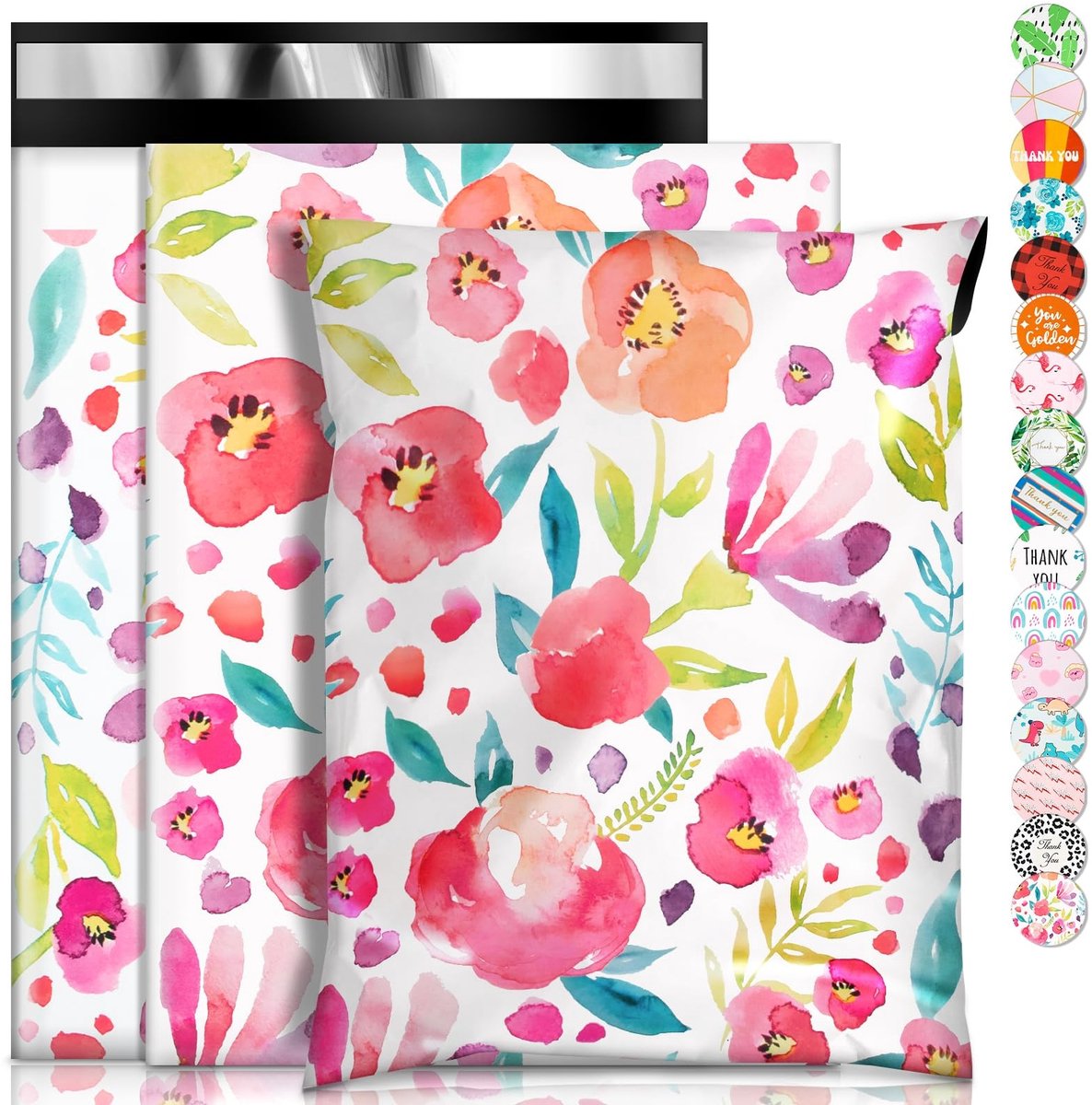 Dailygoods- Verzendzakken Set van 100 - Plastic Verzendzakken - Verzendzakken 25x35 cm - Privacy Bescherming - Flamingo Ontwerp - Hoogwaardige Kwaliteit - Verzendenveloppen
