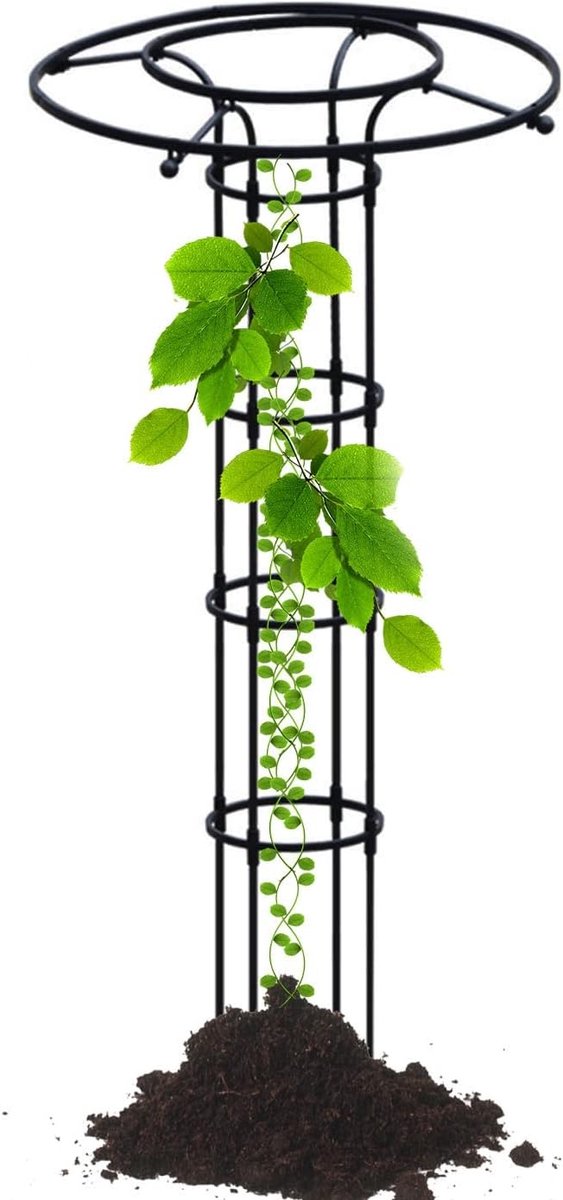 Plantensteun Obelisk - Klimplant Toren - Planten Ondersteunen - Weerbestendige Coating - 90cm Hoog - Groen
