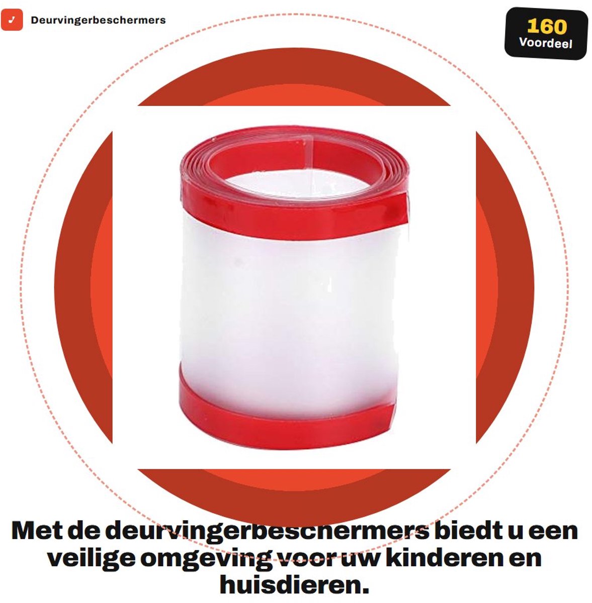 Dailygoods- Deurvingerbeschermers gloednieuw - Deurknijpbescherming - Scharnierbeschermer - Kinderveiligheid - Geschikt voor thuis/school - Materiaal: Polypropyleen, transparant 120 x 10 cm - Vingerbescherming