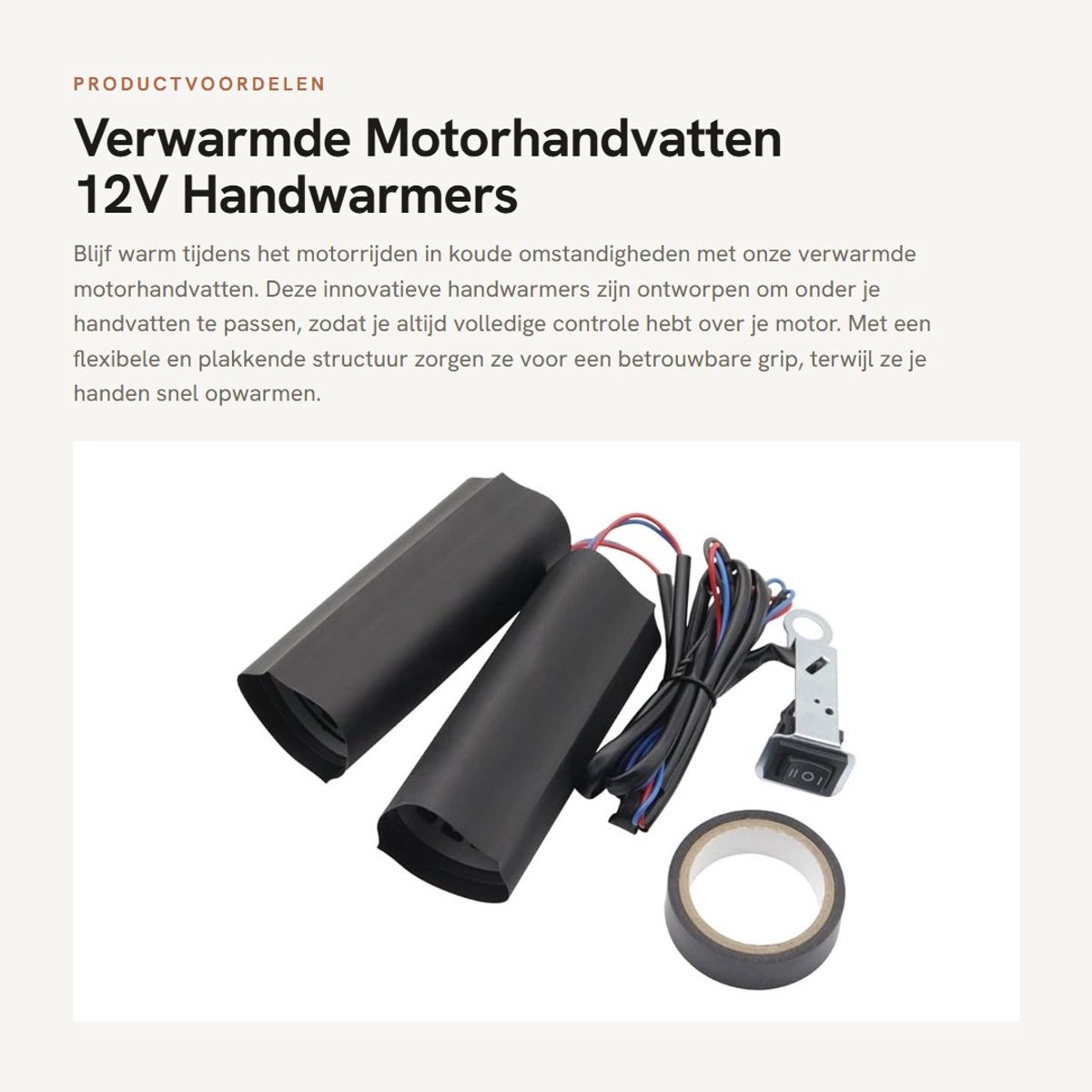 Dailygoods - Verwarmde Motorhandvatten - 12V Handwarmers voor Motorrijden in de Winter