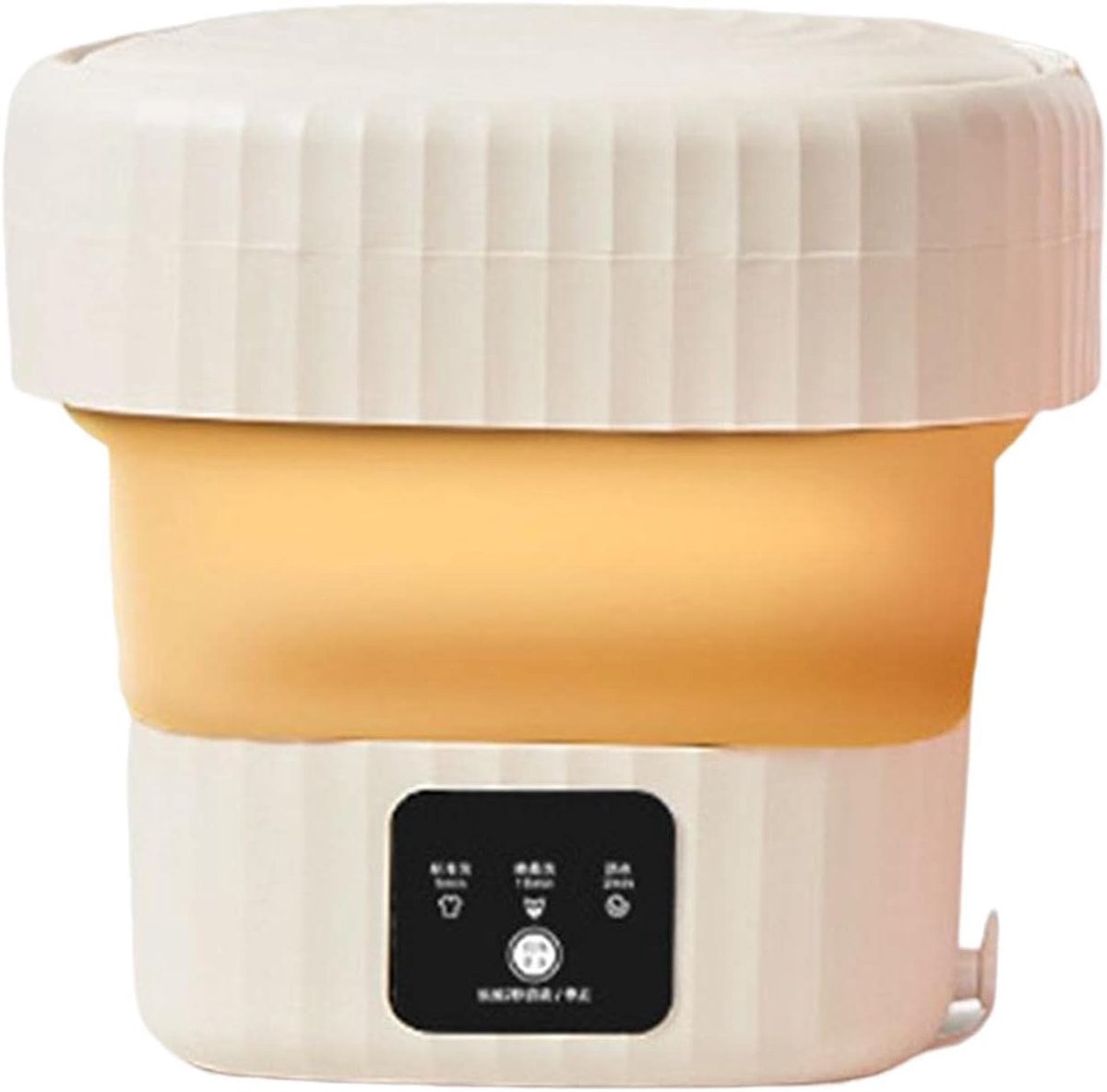 Opvouwbare Wasunit Mini Wasmachine Persoonlijke Was en Droog 6 Liter Geel