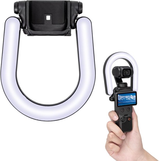 LED Ringlicht - Mini Video Lamp - Content Creatie - Schaduwvrije Verlichting - 4 Kleurmodi - Zwart