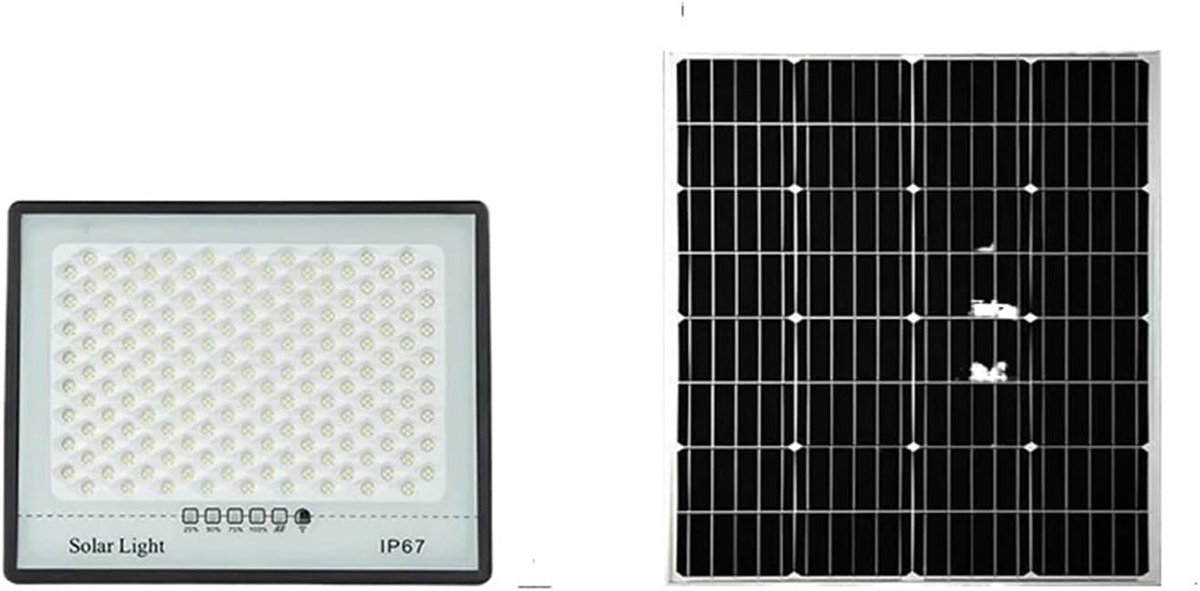 Buitenlamp - Zonne-energie lamp LED schijnwerper - Buitenruimte verlichten - Waterdicht weerbestendig ontwerp - 300W - One Color
