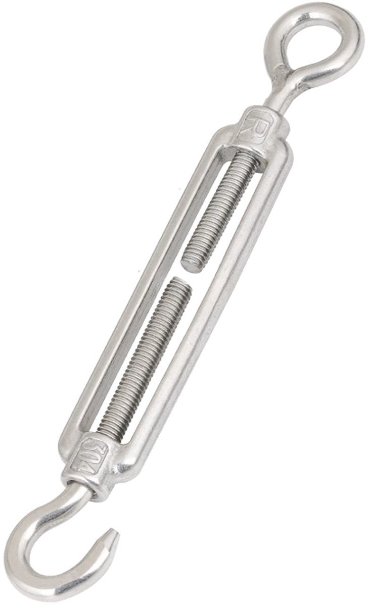 Roestvrijstalen Spanner - Kabel Spanschroef - Tuin Ophangen - Verstelbaar Ontwerp - M20 - Zilverkleurig