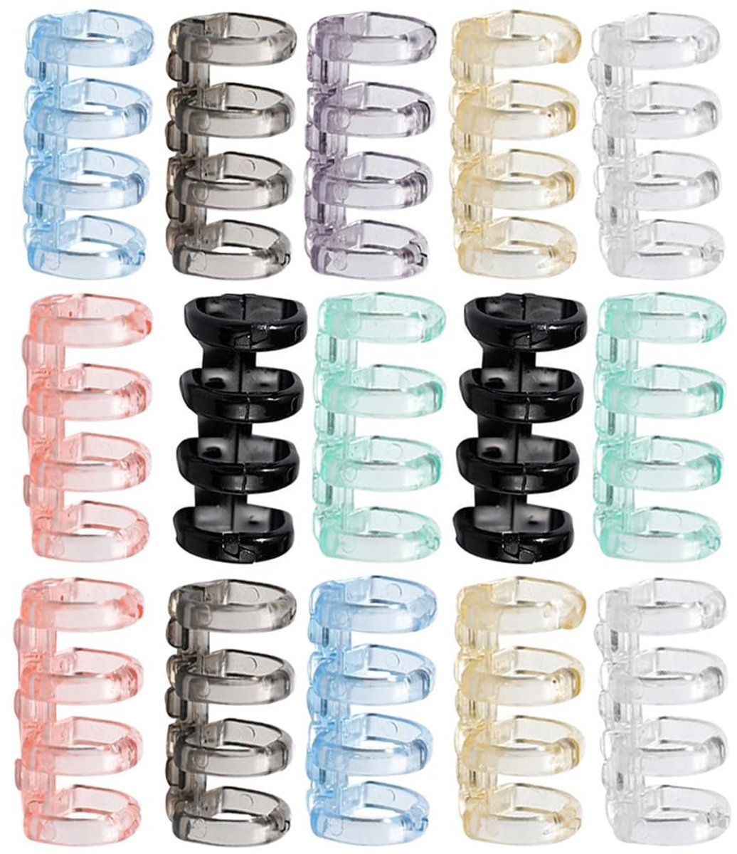 Dailygoods- Bindringen 16 Stuks - Afneembare Bindringen - Plastic Bindringen - DIY Bindringen - Losbladige Ringen - 4,20 x 1,60 cm - Boekringen