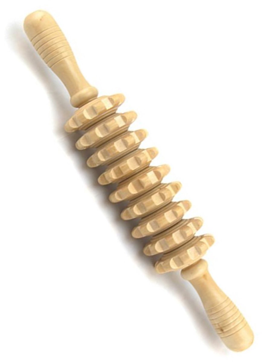 Dailygoods- Massage Roller Hout - Massage Apparaat - Massage Stick - Houten Massageroller - Spierontspanning - 39cm - Massagestok