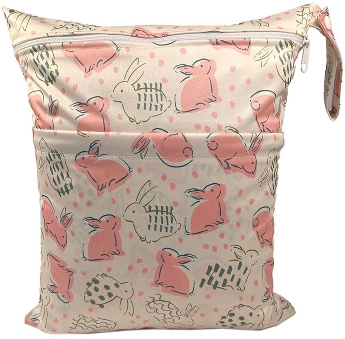 Dailygoods- Wetbag Waterdicht - Luiertas - Cartoon Dierenprint - Herbruikbare Natte Zak - 30 x 36 cm - Hoogwaardig Polyester
