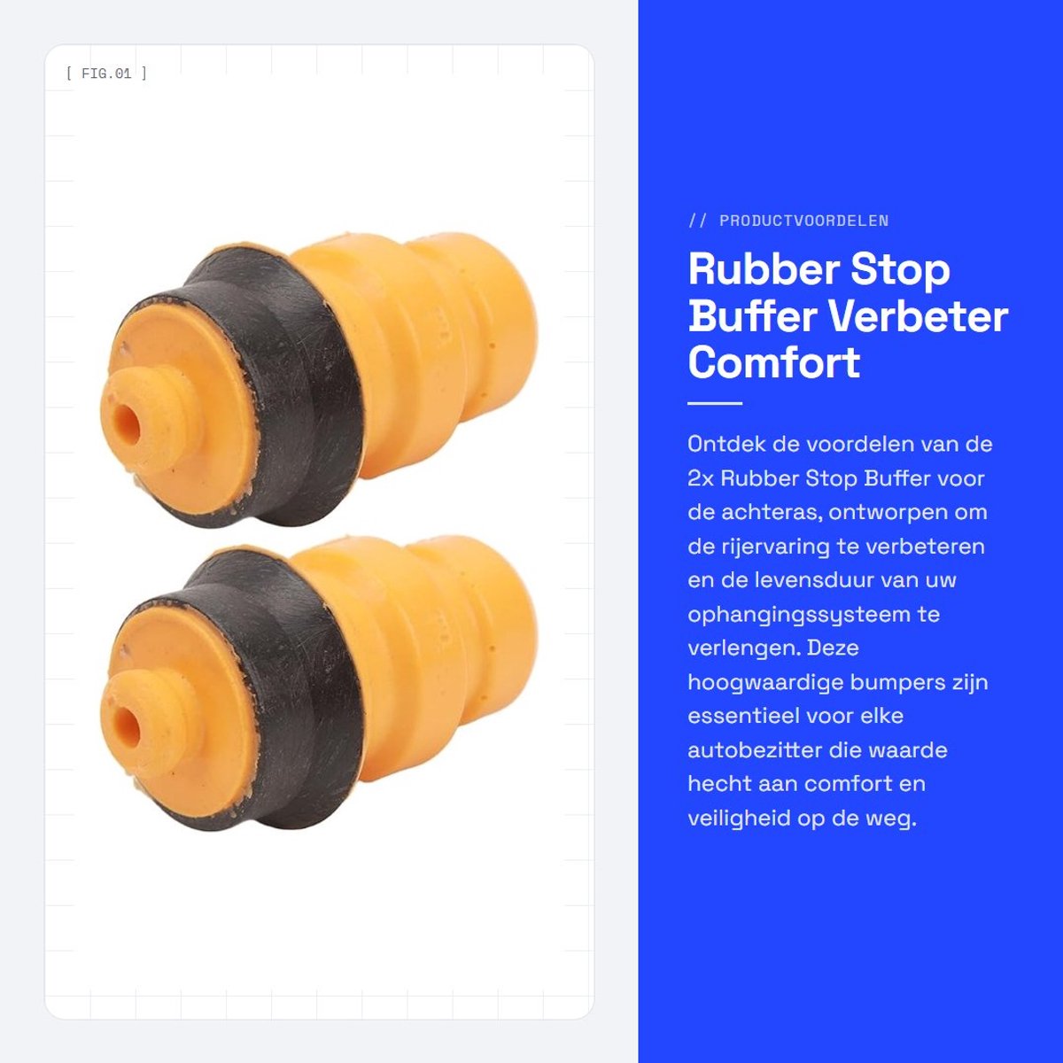 Dailygoods- Stopbuffer - Schokdemper - Verbeterd Rijcomfort - Geluidsreductie - Verlengde Levensduur - OE Nummer 516680
