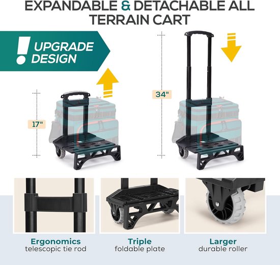 Inklapbare koelbox - Koeltas op wielen - Buitenactiviteiten en reizen - Deep Freeze isolatie - 48 blikjes capaciteit - Groen — afbeelding 5