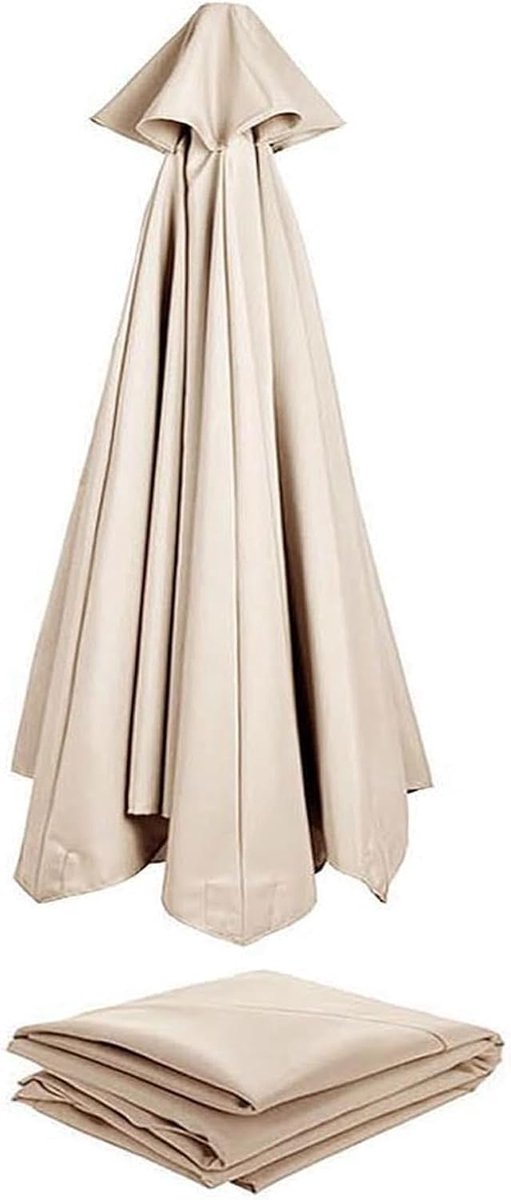 Parasolhoes Vervangend - Parasoldoek - Buiten Leven - Waterdicht UV50+ - 300 cm - Kaki