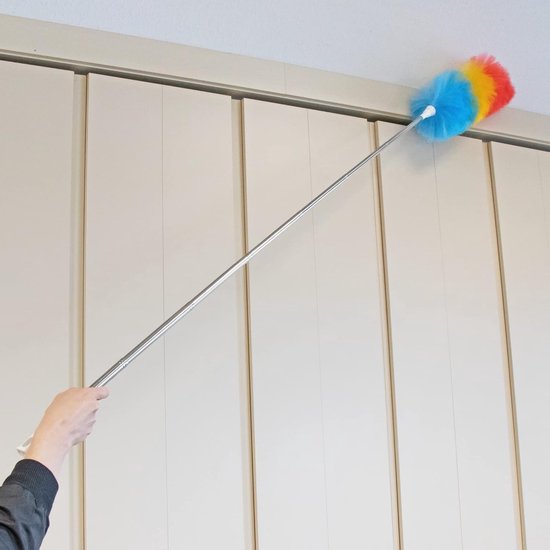 Stofwisser Telescoop - Lange plumeau - Hoge plekken reinigen - Flexibel verstelbaar - Tot 131 cm - Regenboog — afbeelding 5