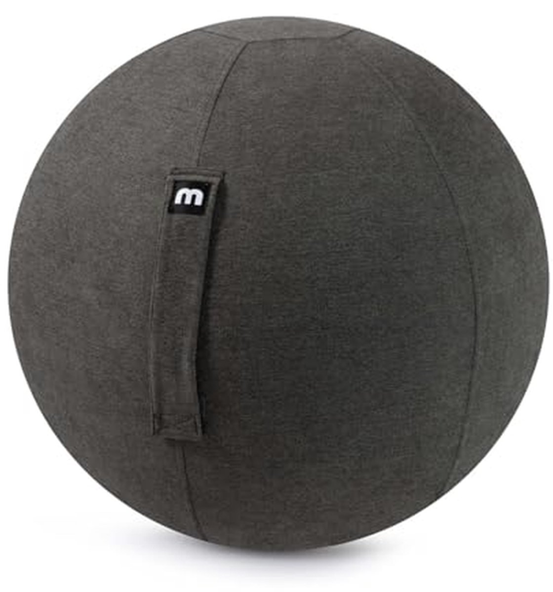 Zitbal met omslag - Gymnastiekbal Stoel - Ergonomisch Zitten - Anti-burst systeem - 65 cm - Antraciet Zwart