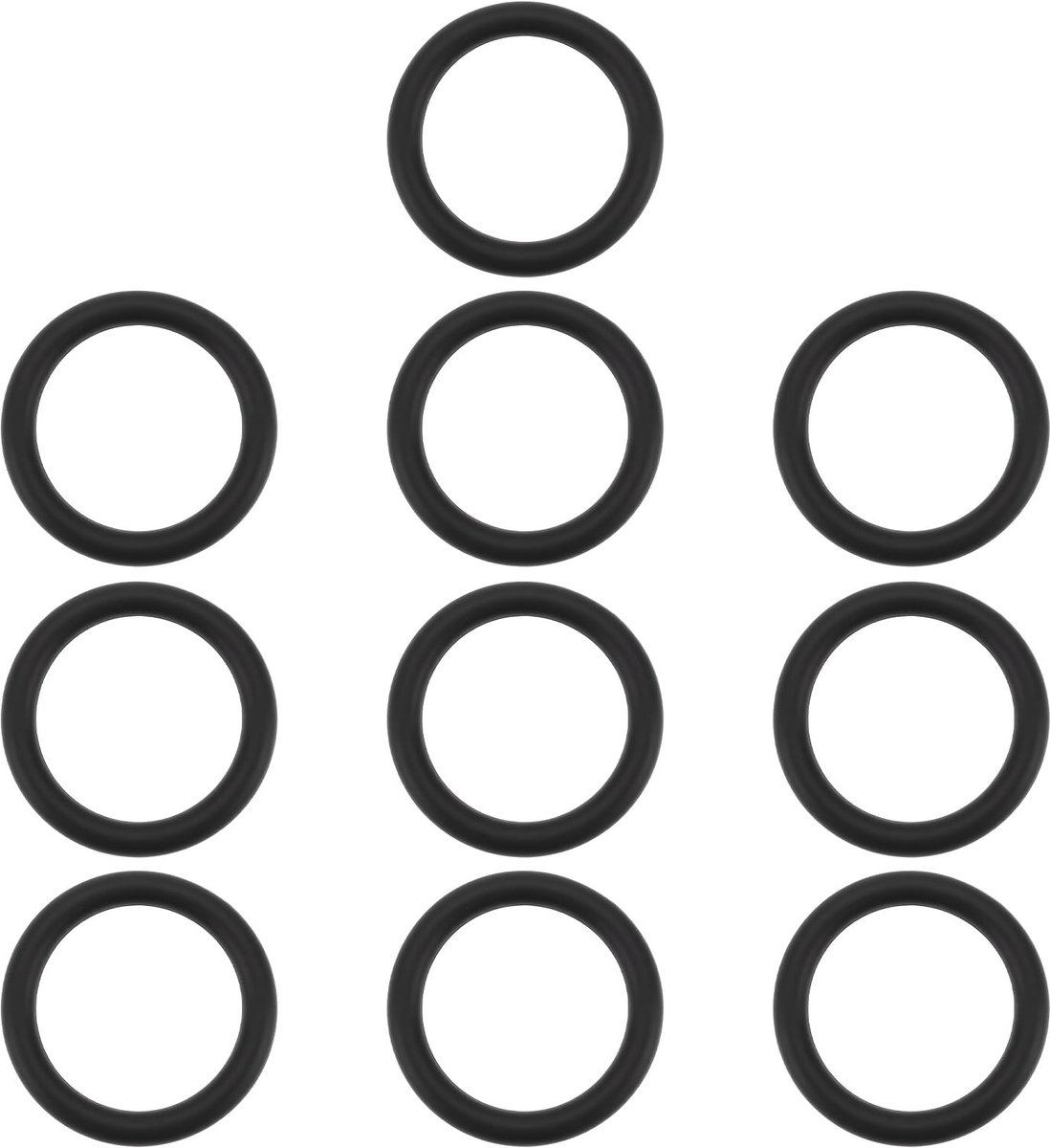 Dailygoods- O-ringen 10x - Rubberen Constructie - Lekpreventie - Onderdeelnummer 670B2014 - Buitendiameter 19mm - Draaddiameter 2,4mm - Afdichtringen