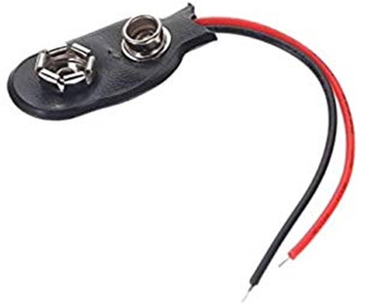 Batterij Connectoren - Stroomkabel Clip - Apparaten Voeden - Praktisch Clipontwerp - 2 Stuks - Zwart