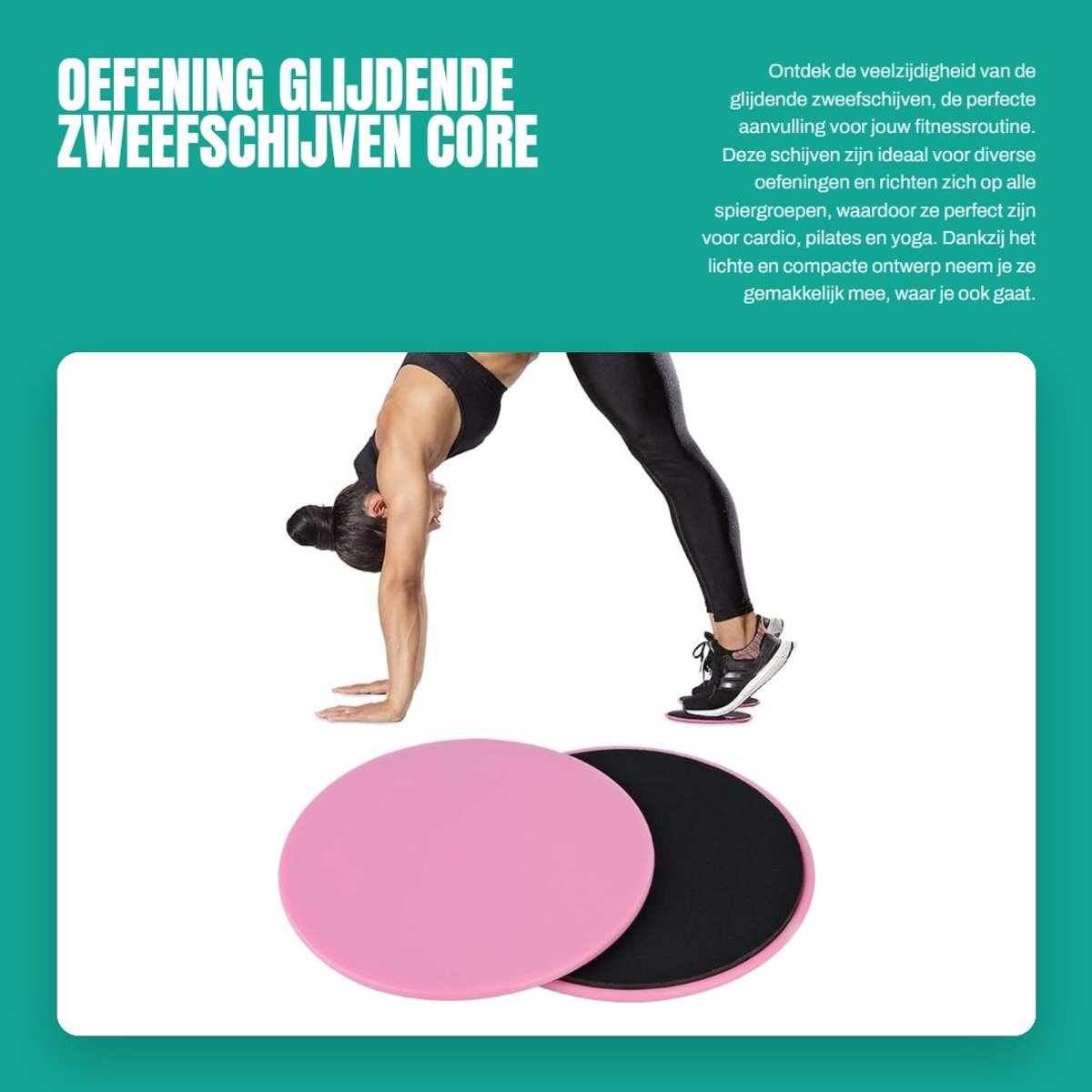 Dailygoods- Glijdende Zweefschijven Lichtgewicht - Oefening/Training - Kernversterking - Full Body Workout - Sliders Gym - Geschikt voor Hout/Tapijt/Tegels
