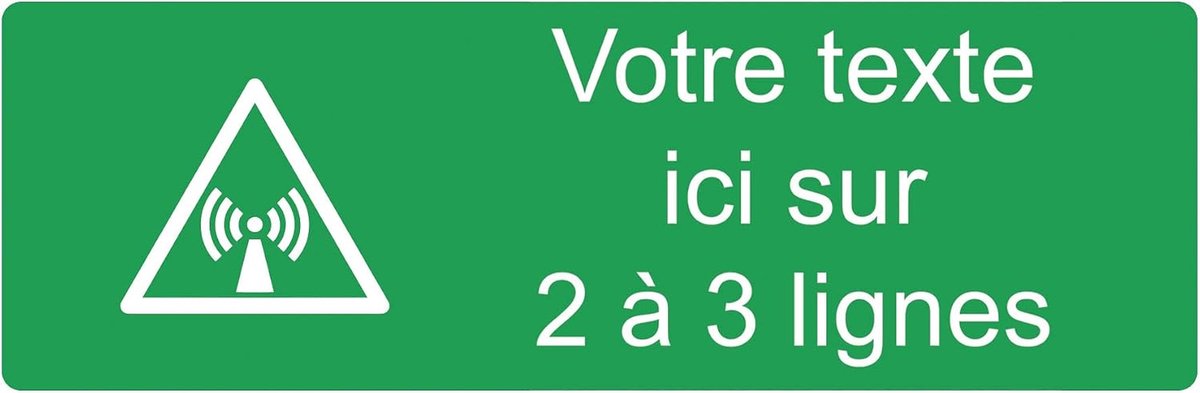 Naamplaatje Met Logo - Gepersonaliseerd Bord - Kantoor Inrichting - Draadloos Netwerk Motief - 30 x 10 cm - Lichtgroen