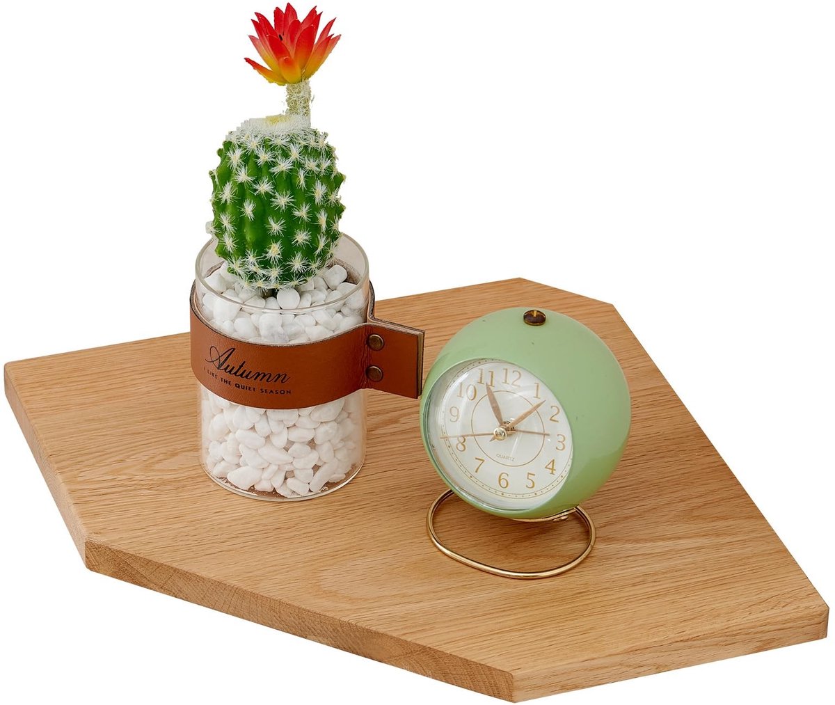 Dailygoods- Hoekplank Eiken - Zwevende Wandplank - Houten Hoekplank - Plank voor Planten - Slaapkamer/Woonkamer - 22 cm Lang