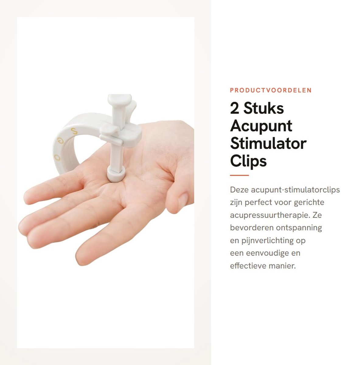 Dailygoods - 2 Stuks Acupunt Stimulator Clips voor Ontspanning