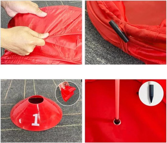Golf Trainings Emmer - Golf Oefen Set - Buiten Spelen - Snel Opvouwbaar - 30x30x30 cm - Rood van GOLF — afbeelding 5