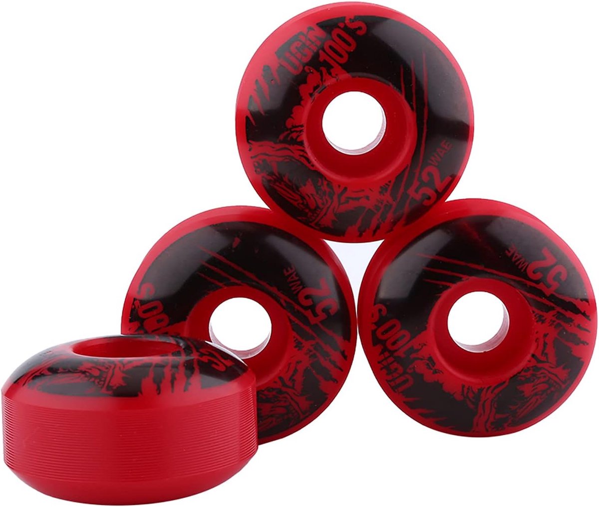 Skateboard Wielen Set Cruiser Wielen Soepel Rijden Duurzaam PU Materiaal 52mm x 30mm
