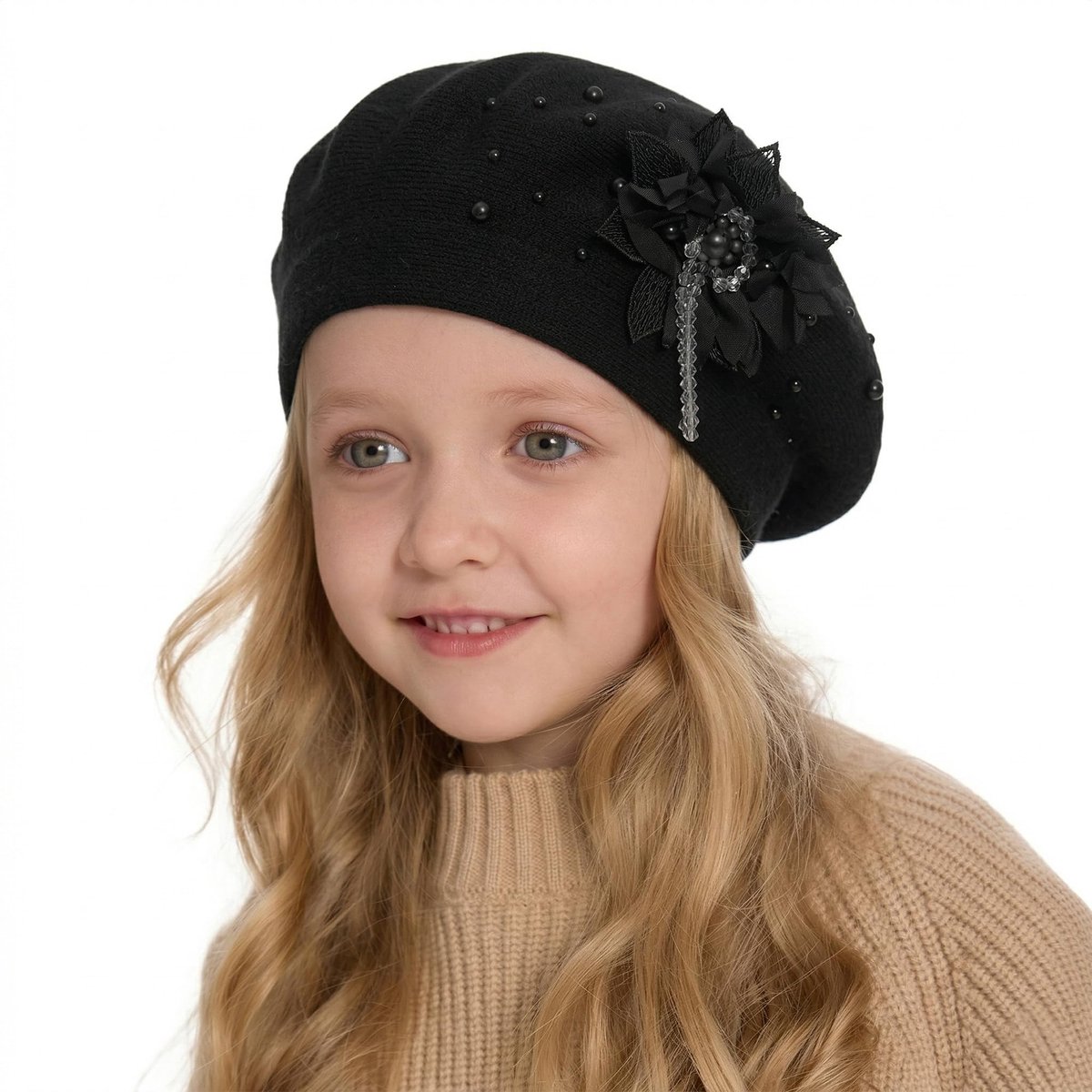 Dailygoods- Baret Vintage Stijl - Franse Baret - Winterhoed - Ademend - Luxe Polyestermix - Perfect voor Kindermomenten - Hoed