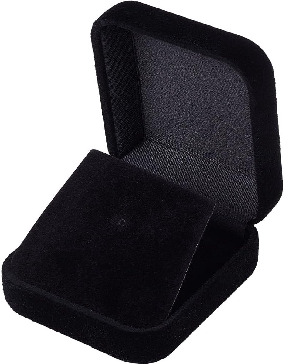 Dailygoods - Zwarte Fluwelen Sieraden Doos Kleine Organizer voor Reizen