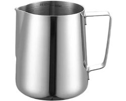 Melkopschuimer RVS - Opschuimkan Koffie - Koffie Maken - Precisie Schenktuit - 1000 ml - Zilverkleurig