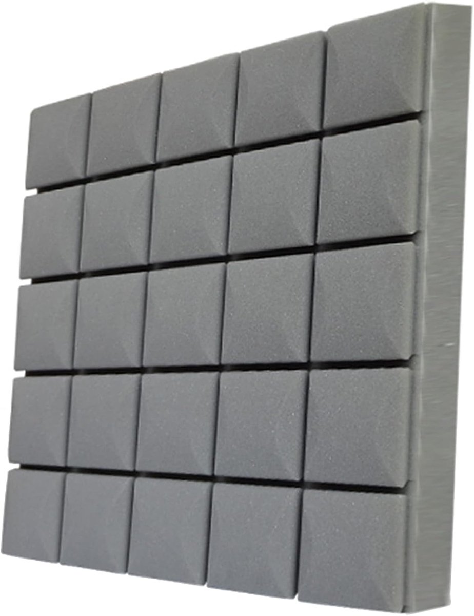 Geluidsisolatie Schuim - Akoestische Panelen - Geluidsverbetering Studio - Hoge Dichtheid - 10 Stuks 50cm - Grijs