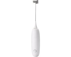Elektrische Melkopschuimer - Drankmixer - Dranken Bereiden - Laag Geluidsniveau Motor - 24 cm - Wit
