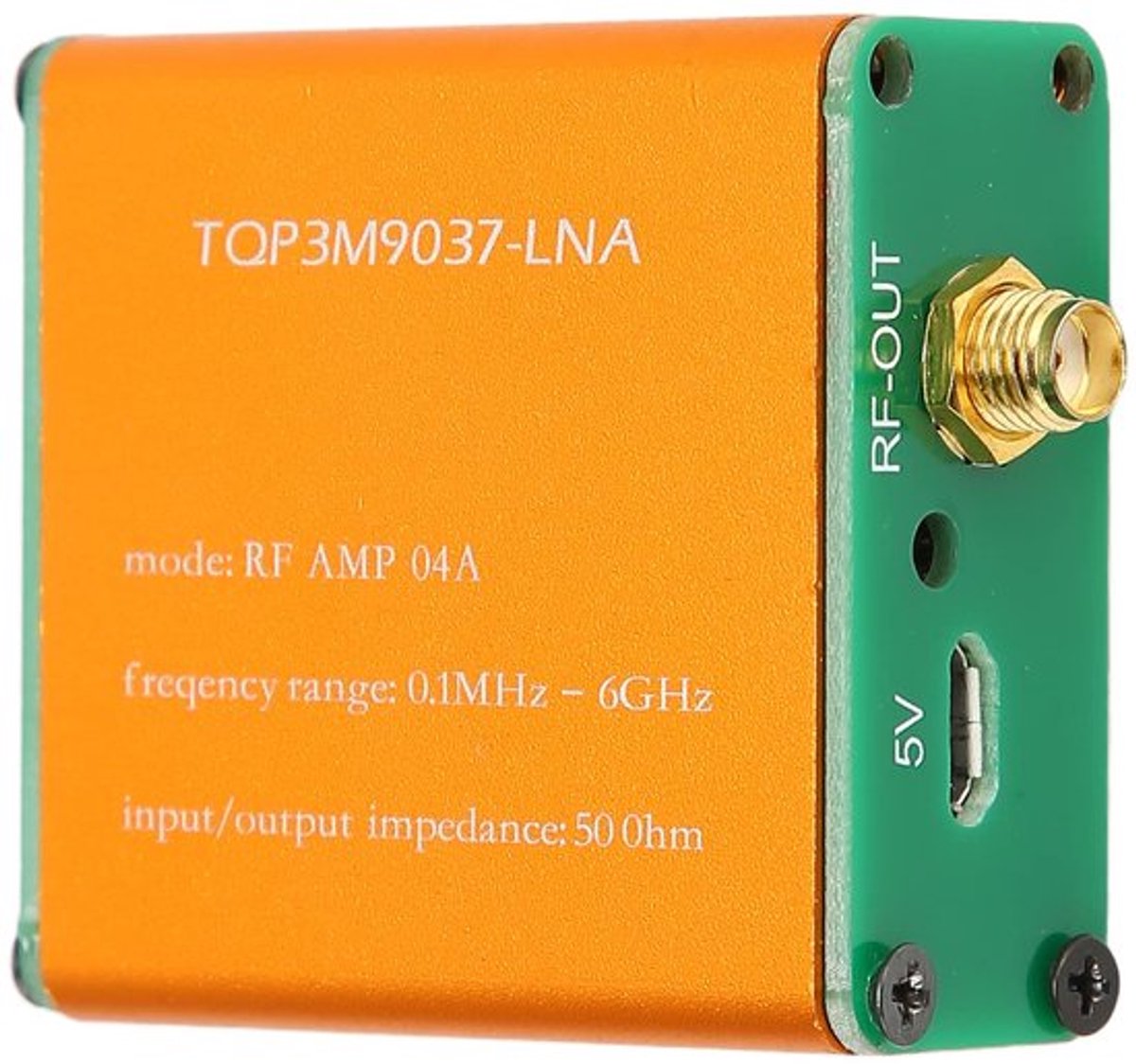 0.1MHz-6GHz Lage Ruisversterker, 20DB Hoge Versterking LNA Versterker voor Kortegolf, FM Radio, RF Vermogen Voorversterker Module, SMA Vrouwelijke Connector (geleverd met ingebouwde batterij)