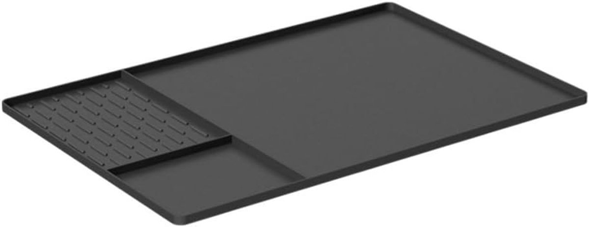 Multifunctionele Siliconen Onderlegger voor Koffiemachines - Hittebestendige Mat, Vlekkenbescherming en Keukenaccessoire in Zwart