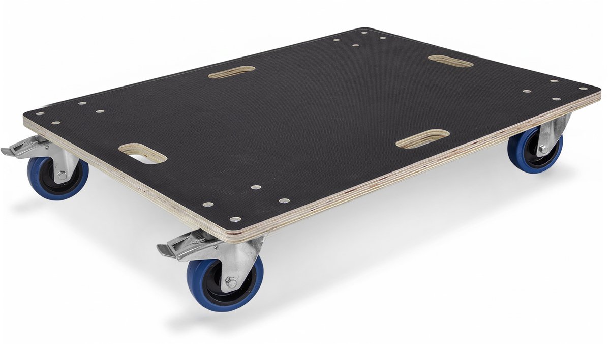 Trucky Dolly 60 x 80 cm – 800 kg Transportdolly – Meubeldolly met 4 wielen (waarvan 2 met rem) – Transportkar/trolley voor het verplaatsen van meubels