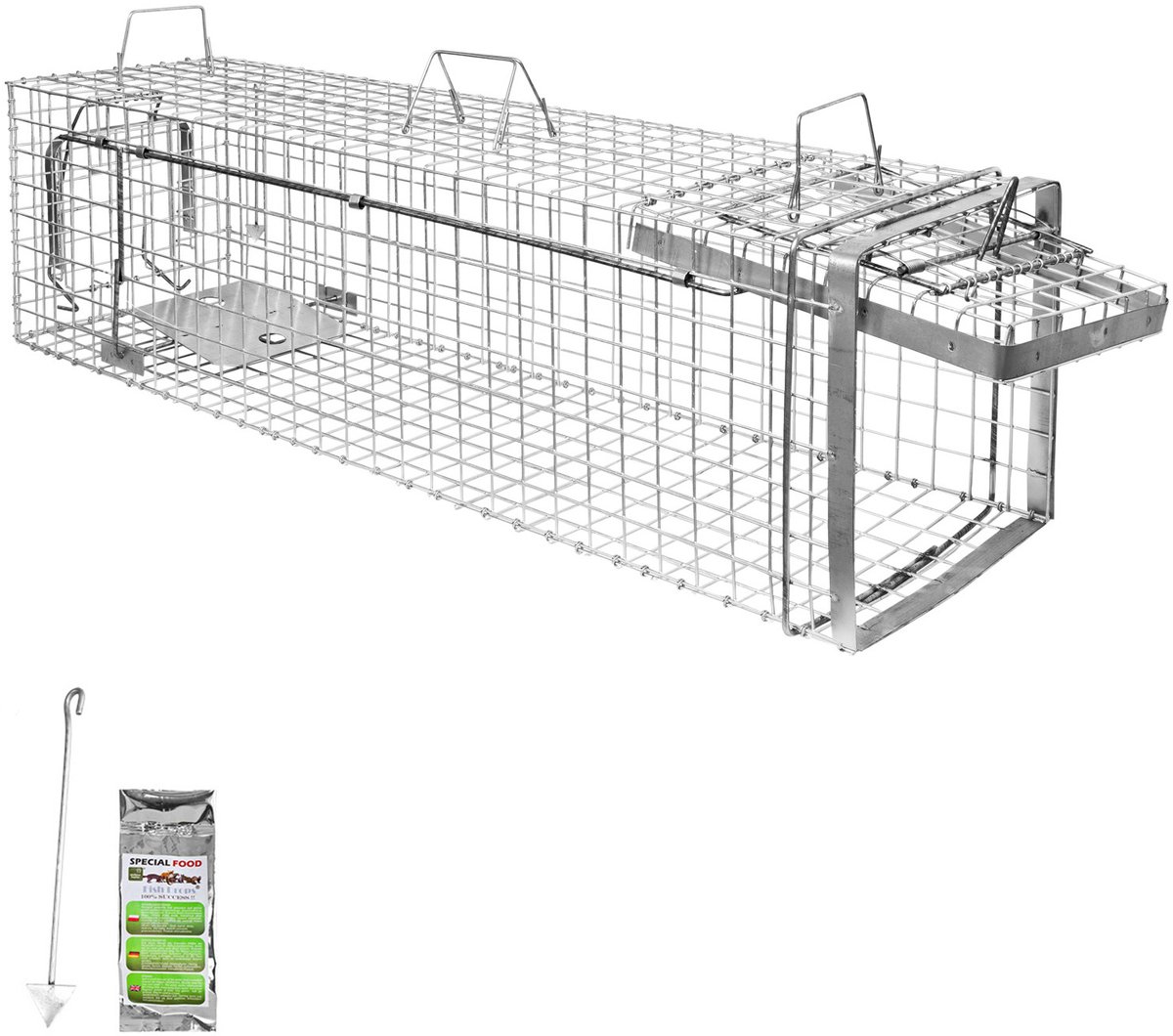 Petigi Robuuste Levendvangval (120 x 34 x 34 cm) – Voor marters, ratten, wezels, konijnen, vossen en wasberen