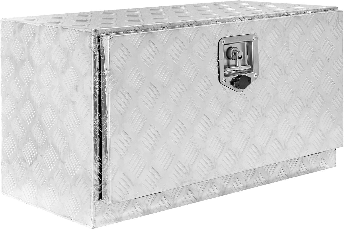Trucky Aluminium Gereedschapskist, Onderbouw-/Chassiskist, Disselkist, Aanhangerkist – 76 x 35 x 40 cm Gereedschapskist met Slot en Sleutel – Robuust