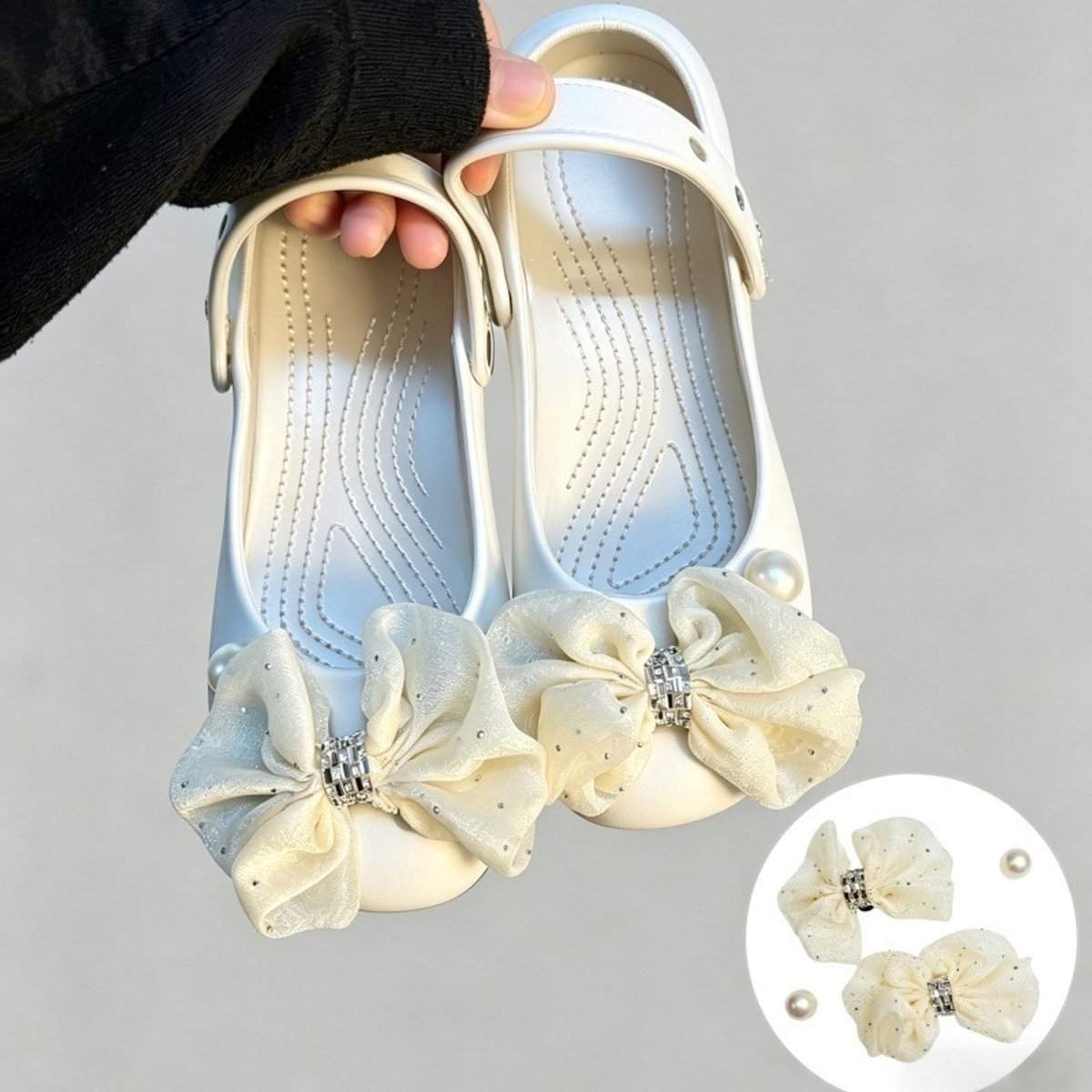 Schoenaccessoires-geschikt voor crocs charms- geschikt voor crocs pins- geschikt voor crocs Accessoires- geschikt voor Crocs Jibbitz-CJ-343 Flitsdradenkant met knoop