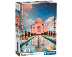 Clementoni - Puzzel - 1500 Stukjes - Taj Mahal - Puzzel Voor Volwassenen - High Quality Collection
