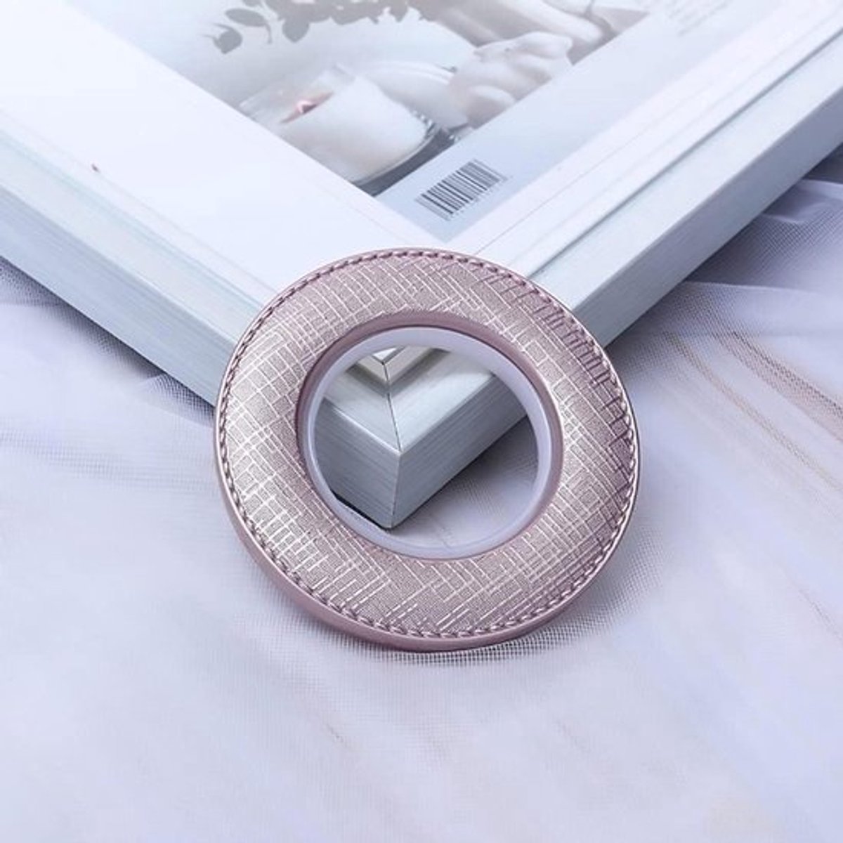 Gordijnringen - Textuur - Binnendiameter - Nanoschaal - Ruisarm - Roségoud - 25 stuks
