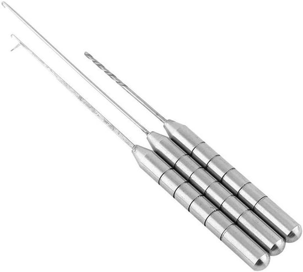 SnelShoppen - 3-in-1 Carp Fishing Aluminium Alliage Bait Needle Set - Duurzaam Vistuig, Ideaal voor Karpervissen, Compact en Handig, Vissers Benodigdh