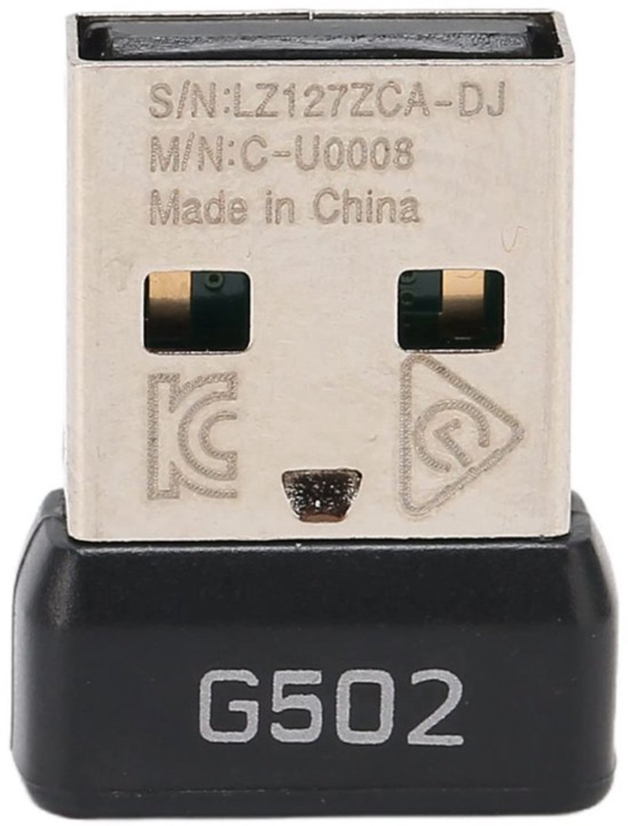 USB-ontvanger voor G502 Draadloze Muis, USB Draadloze Muis Dongle-adapter, Draagbare Mini-USB-ontvanger, Stabiele Signaaloverdracht en Plug-and-play