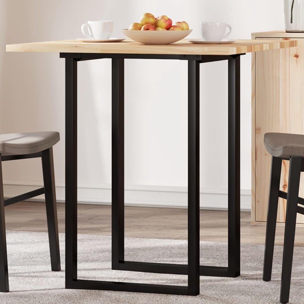 Tafelblad Massief Hout - Vierkant Blad - Tafel Opknappen - Onbehandeld Acaciahout - 70 x 70 cm - Naturel