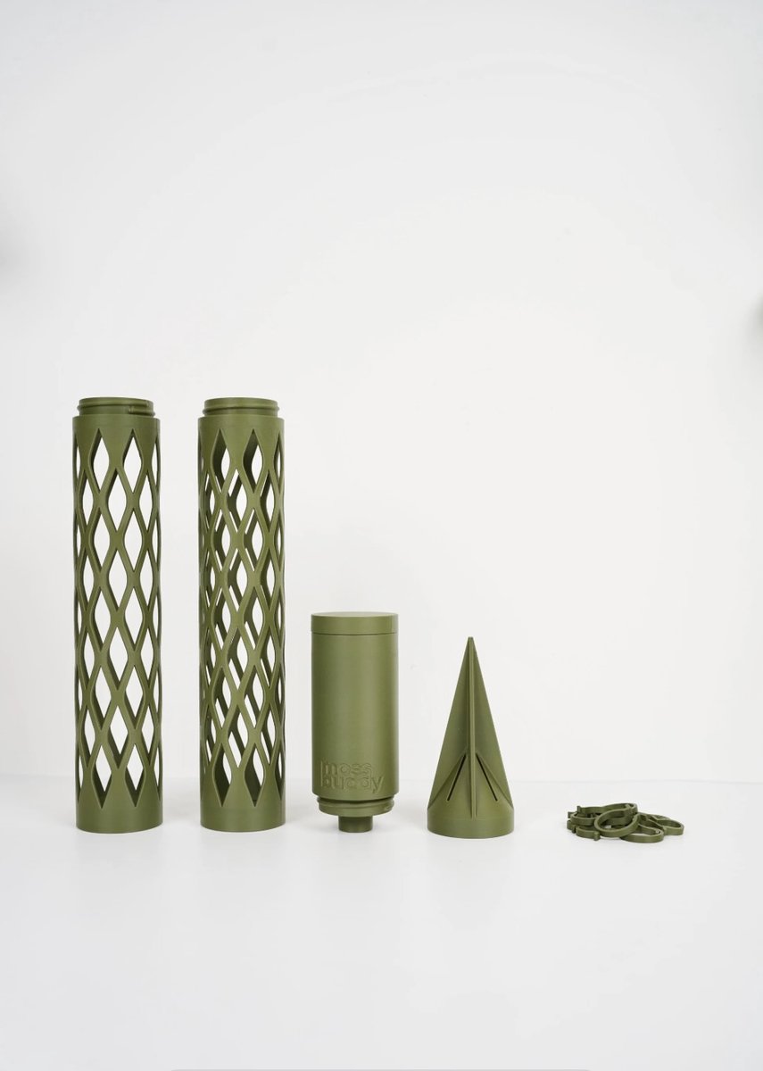 Moss Buddy groen modulaire mospaal startset – Uitbreidbare mosstok voor monstera, philodendron en klimplanten – planten ondersteuning met waterreservoir, clips en sphagnum mos systeem